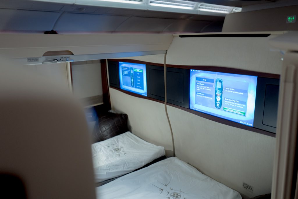 Singapore Air Business Class Bed