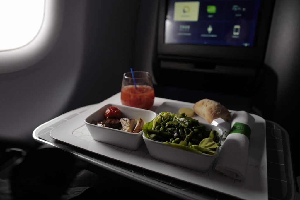 Meal on Premium Economy Flight