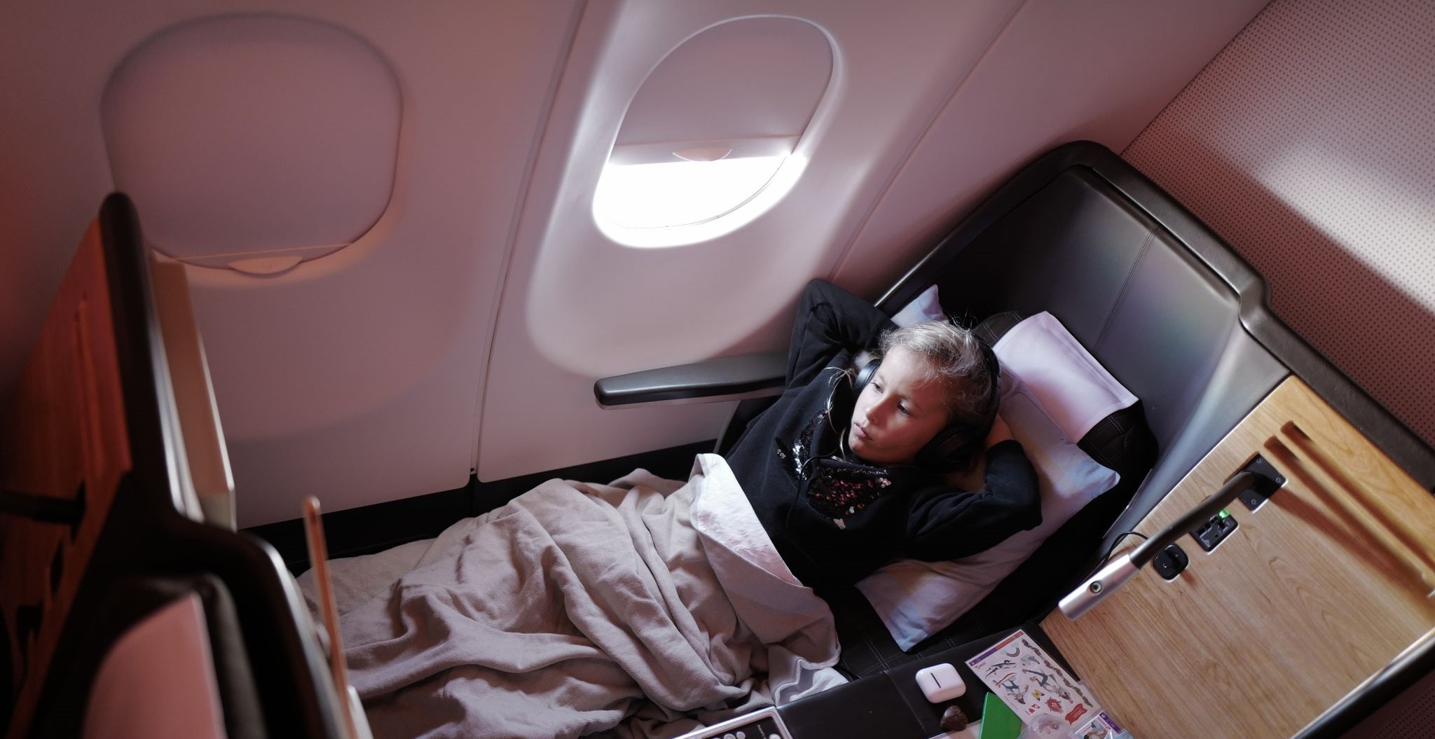 Kid traveling business class